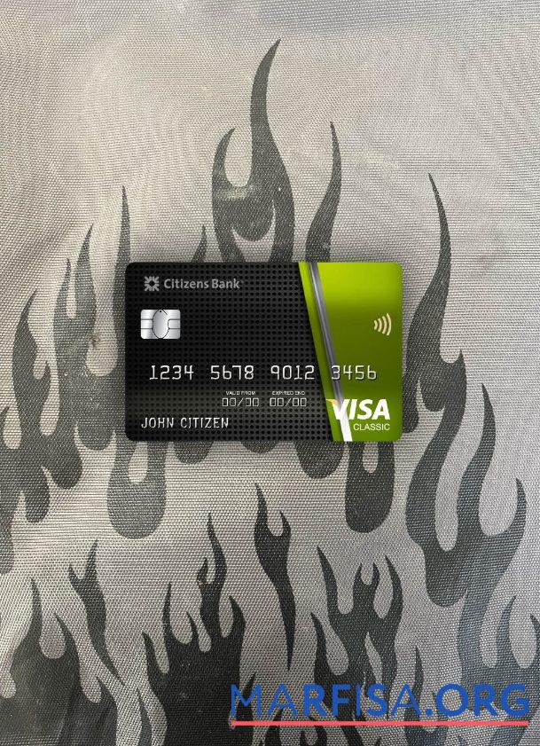 Downloadable USA Citizens bank visa classic card photolook front real example